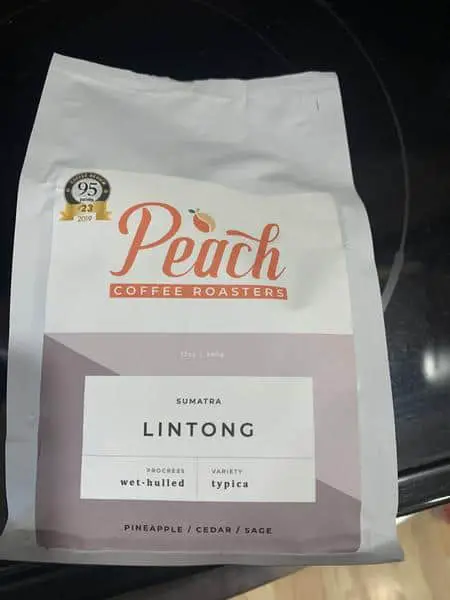 Peach coffee roasters sumatra lintong